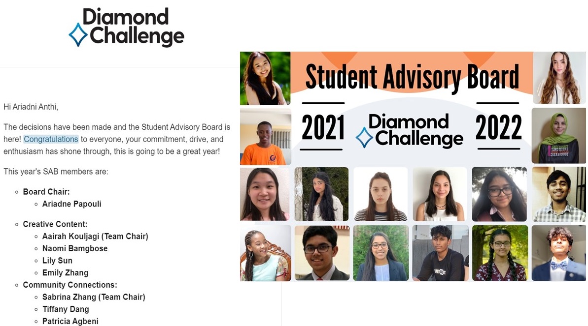 &Eta; &Alpha;&rho;&iota;ά&delta;&nu;&eta; &Pi;&alpha;&pi;&omicron;ύ&lambda;&eta; &Pi;&rho;ό&epsilon;&delta;&rho;&omicron;&sigmaf; &tau;&omicron;&upsilon; Student Advisory Board &tau;&omicron;&upsilon; Diamond Challenge (Delaware University)